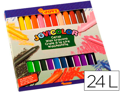 24 lápices de cera Jovicolor